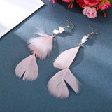 Boho Retro Feather Earrings - Kevous