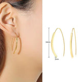 Square Rectangle Hoop Earrings - Kevous