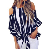 Off Shoulder Half Sleeve Blouse - Kevous