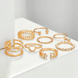Gold Chain Rings Bohemian Rings - Kevous