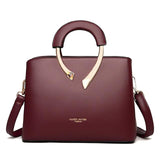 Designer Leather Casual Handbag - Kevous