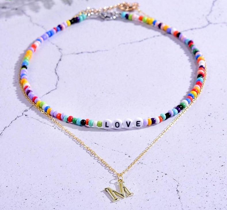 Custom Letter Choker Pendant Necklace - Kevous