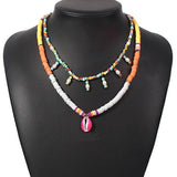 Multi-Layered Colorful Beads Necklace - Kevous