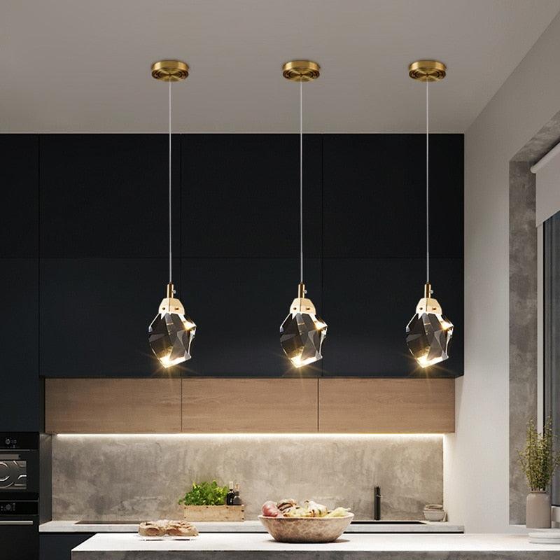 Full Brass Crystal Pendant Lights - Kevous