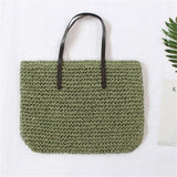 Handmade Knitted Straw Rattan Bag - Kevous