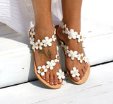 Sequined Cloth Beach Sandals - Kevous