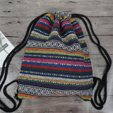 Gypsy Drawstring Tribal Tote - Kevous