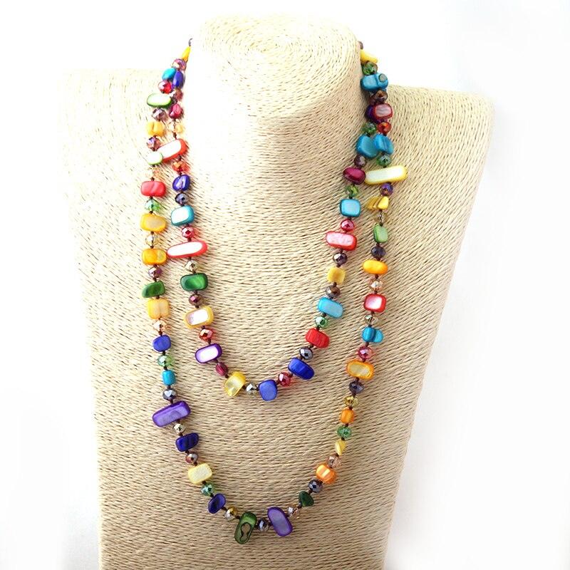 Rainbow Color Crystal Necklace - Kevous
