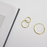 Sterling Silver Earrings - 18k Gold Plated Round Hoops