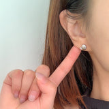 Sterling Silver Stud Earrings - Cute Fish w/ CZ Accents