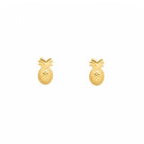 Sterling Silver Stud Earrings - Mini Pineapple Silver/Gold