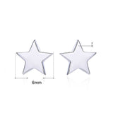 Sterling Silver Stud Earrings - Mini Star