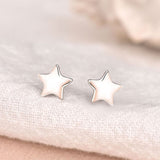 Sterling Silver Stud Earrings - Mini Star
