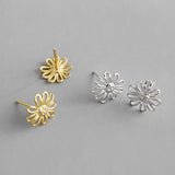 Sterling Silver Stud Earrings - Mini Sunflower